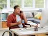 woman working in a home office