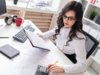 Accountant working at a desk