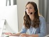 businesswoman wearing a headset