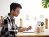 woman using a laptop