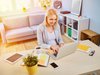 woman working at home