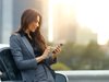 Businesswoman using a smartphone