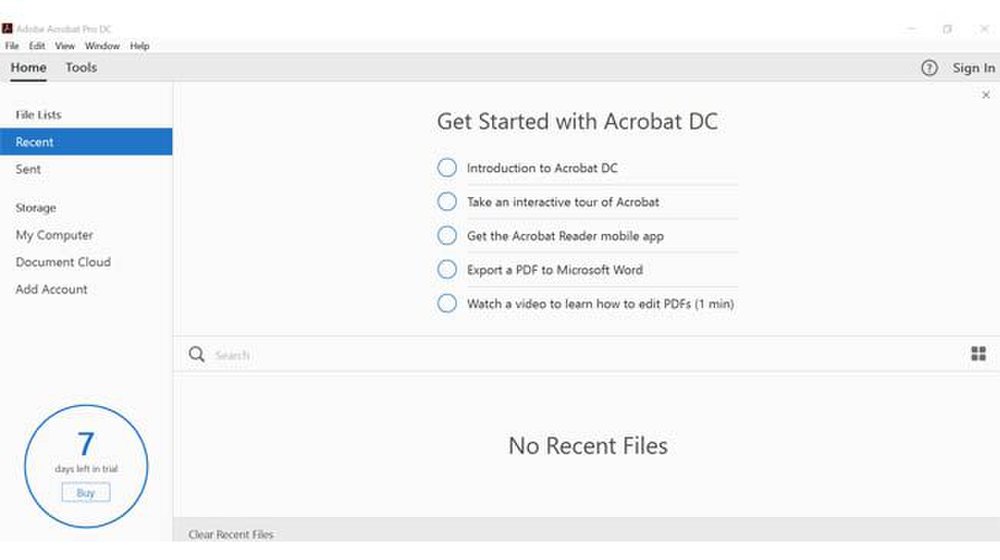 adobe acrobat pro dc trial expired